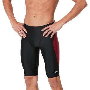 image:imageSpeedo Mens Swimsuit Jammer Powerflex Eco Revolve Splice Team ColorsBlackMaroon