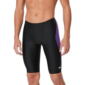 image:imageSpeedo Mens Swimsuit Jammer Powerflex Eco Revolve Splice Team ColorsBlackPurple