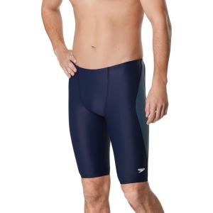 image:imageSpeedo Mens Swimsuit Jammer Powerflex Eco Revolve Splice Team ColorsNavyGrey