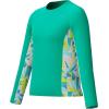 image:imageSpeedo Girls Uv Swim Shirt Long Sleeve RashguardMarine Green Mod Petals