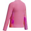 image:imageSpeedo Girls Uv Swim Shirt Long Sleeve RashguardPink Lemonade Chilly Dye