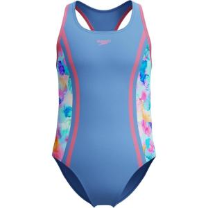 image:imageSpeedo Girls Printed Sport SplicePeriwinkle Blue Watercolor Garden