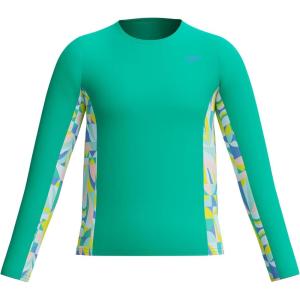 image:imageSpeedo Girls Uv Swim Shirt Long Sleeve RashguardMarine Green Mod Petals