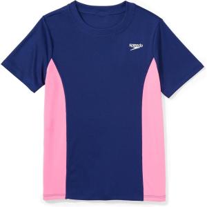 image:imageSpeedo Girls Uv Swim Shirt Short Sleeve Printed RashguardBlueprint