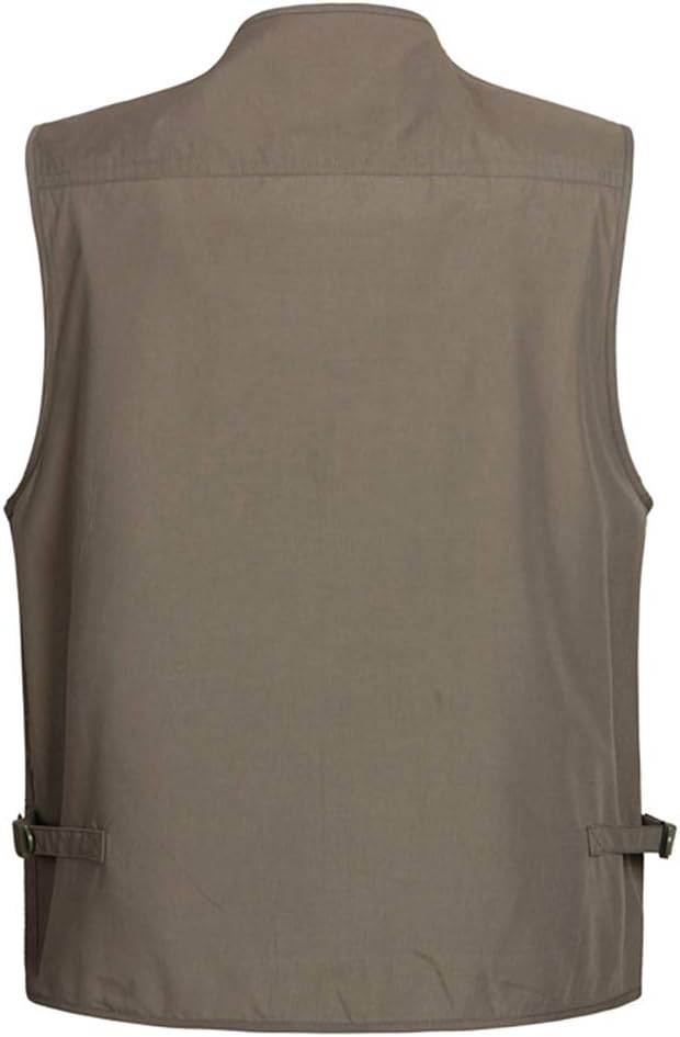 PASOK Mens Work Fishing Vests Lightweight Safari Travel Hunting Waistcoat With MultiPocketsColor 3