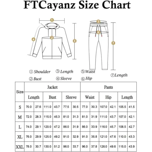 FTCayanz Mens Athletic Tracksuits Activewear FullZip Sport Set Casual Jogging Sweat Suit SXXLFTCayanz Mens Athletic Tracksuits Activewear FullZip Sport Set Casual Jogging Sweat Suit SXXL