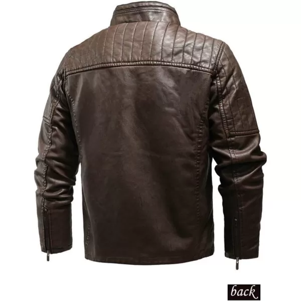 FTCayanz Mens Faux Leather Jacket Slim Fit Stand Collar PU Motorcycle Jackets Lightweight ClassicFTCayanz Mens Faux Leather Jacket Slim Fit Stand Collar PU Motorcycle Jackets Lightweight Classic