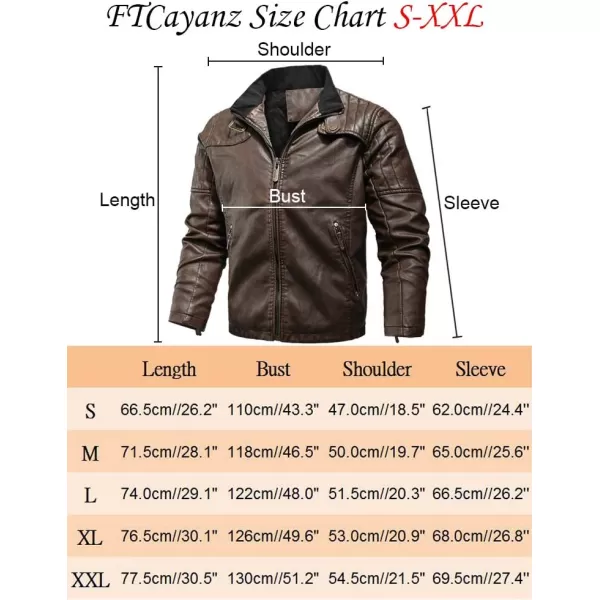 FTCayanz Mens Faux Leather Jacket Slim Fit Stand Collar PU Motorcycle Jackets Lightweight ClassicFTCayanz Mens Faux Leather Jacket Slim Fit Stand Collar PU Motorcycle Jackets Lightweight Classic