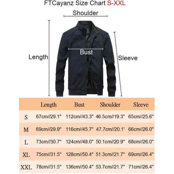 FTCayanz Mens Flight Bomber Jacket Cotton Lightweight Softshell Windbreaker Zip Coat OutwearArmy Green