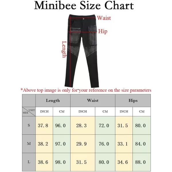 Minibee Pernalized Punk Street Style Harem Pants Patchwork Zipper PocketsBlack 2