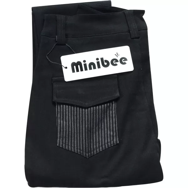 Minibee Pernalized Punk Street Style Harem Pants Patchwork Zipper PocketsBlack