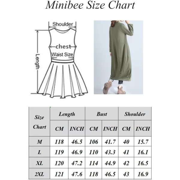 Minibee Womens Casual Loose Dress Turtleneck Long Baggy Autumn Sweatshirts Jackets Long Sleeve with PocketsBurgundy