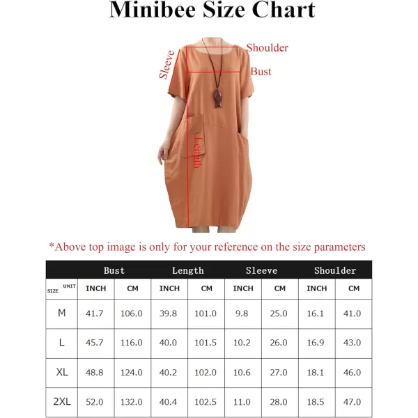 Minibee Womens Linen Tunic Dress Summer Short Sleeve Casual Kaftan Flowy Midi Dresses with PocketsBeige