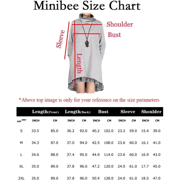 Minibee Womens Oversized Sweatshirt Dress Turtleneck Long Sleeve Tunic Tops Swing Dresses with PocketsBlack