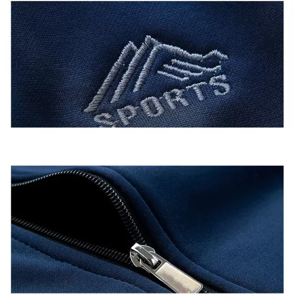 PASOK Mens Casual Tracksuit Long Sleeve Full Zip Running Jogging Sweatsuit Athletic Sports SetBlue