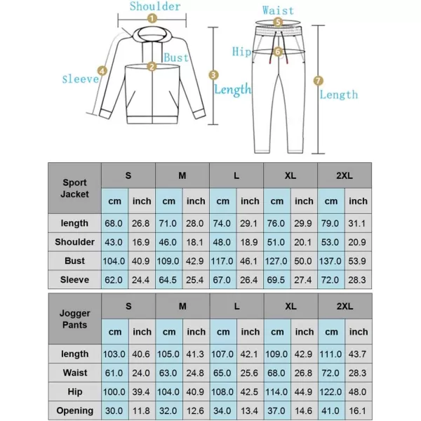 PASOK Mens Casual Tracksuit Set Long Sleeve FullZip Running Jogging Athletic Sweat Suits21gray