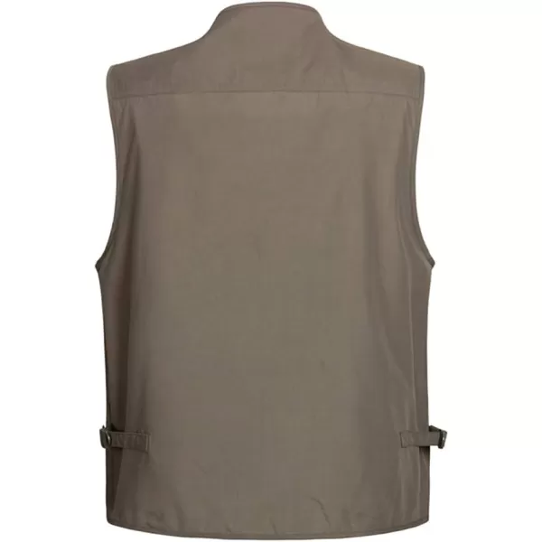 PASOK Mens Work Fishing Vests Lightweight Safari Travel Hunting Waistcoat With MultiPocketsColor 5