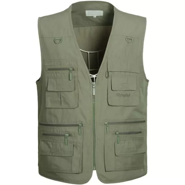 PASOK Mens Work Fishing Vests Lightweight Safari Travel Hunting Waistcoat With MultiPocketsColor 4