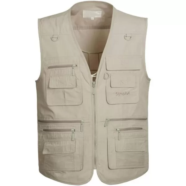 PASOK Mens Work Fishing Vests Lightweight Safari Travel Hunting Waistcoat With MultiPocketsColor 5
