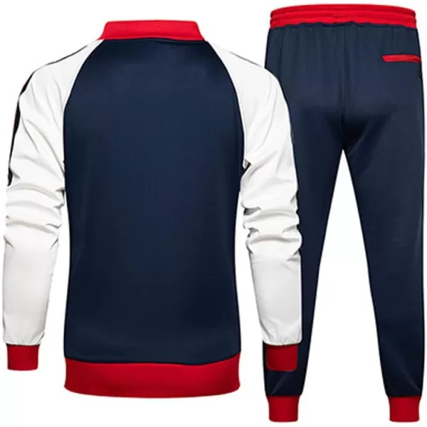 FTCayanz Mens Athletic Tracksuits Activewear FullZip Sport Set Casual Jogging Sweat Suit SXXL