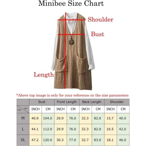 Minibee Womens Deep VNeck Sleeveless Knitted Hi Low Sweater VestStyle2 Coffee