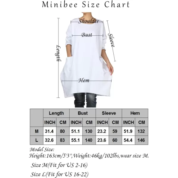 Minibee Womens Crewneck Oversized Sweatshirt Casual Loose Sweatshirts Long Sleeve Pullover Tunic Tops with PocketBlack