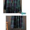 imageMinibee Womens Cotton Dress Long Sleeve Midi Loose Plaid Tunic Dresses Casual Crew Neck Shirt Dress with Pockets