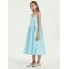 imageMinibee Womens Cotton Linen Dress Sleeveless Casual Plus Size Long Skirt