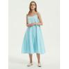imageMinibee Womens Cotton Linen Dress Sleeveless Casual Plus Size Long Skirt