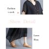 imageMinibee Womens Midi Dress Summer V Neck Short Sleeve Boho Casual Flowy Beach Dresses with Pockets