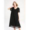 imageMinibee Womens Midi Dress Summer V Neck Short Sleeve Boho Casual Flowy Beach Dresses with Pockets