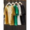 imageMinibee Womens Boho Embroidered Tops Short Sleeve Bohemian Linen Shirts Casual Mexican Blouses