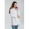 imageMinibee Womens Long Sleeve Shirts Button Down Blouse Cotton Tunic High Low Tops White
