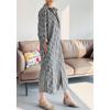 imageMinibee Womens Plaid Shirts Dress Button Down Long Sleeve Cotton Casual Blouses Dresses with PocketsBlack