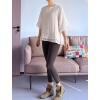 imageMinibee Womens Cotton Linen Shirts Summer 34 Length Sleeve Tops Chinese Frog Casual BlouseWhite