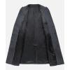 imageFTCayanz Mens Wool Trench Coat Winter Slim Fit Business Top Coat Single Breasted OvercoatGrey