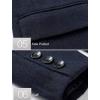 imageFTCayanz Mens Wool Trench Coat Winter Slim Fit Business Top Coat Single Breasted OvercoatStyle 1 Navy