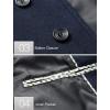 imageFTCayanz Mens Wool Trench Coat Winter Slim Fit Business Top Coat Single Breasted OvercoatStyle 1 Navy