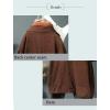 imageMinibee Womens Corduroy Shacket Jacket Button Down Shirts Fall Long Sleeve Coat with PocketsArmy Green