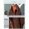 imageMinibee Womens Corduroy Shacket Jacket Button Down Shirts Fall Long Sleeve Coat with PocketsArmy Green