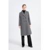 imageMinibee Womens Wool Trench Coats Warm Winter Pea Coat Double Breasted MidLong Overcoat Lapel JacketsGrey