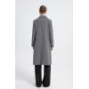 imageMinibee Womens Wool Trench Coats Warm Winter Pea Coat Double Breasted MidLong Overcoat Lapel JacketsGrey