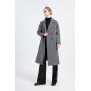 imageMinibee Womens Wool Trench Coats Warm Winter Pea Coat Double Breasted MidLong Overcoat Lapel JacketsGrey
