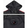 imagePASOK Mens Casual Tracksuit Set Long Sleeve FullZip Running Jogging Athletic Sweat SuitsArmy Green