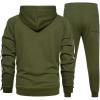 imagePASOK Mens Casual Tracksuit Set Long Sleeve FullZip Running Jogging Athletic Sweat SuitsArmy Green