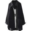 imageMinibee Womens Corduroy Shirt Jacket Shacket Button Down Long Sleeve Oversized Blouse Coats with PocketsBlack