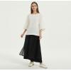 imageMinibee Womens Wide Leg Pants Loose Layer Capris Palazzo Elastic Waist TrousersBlack