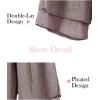 imageMinibee Womens Wide Leg Pants Loose Layer Capris Palazzo Elastic Waist TrousersBrown