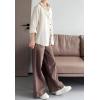 imageMinibee Womens Button Down Shirts Cotton Linen Long Sleeve Collared Casual Blouses Embroidered Tunic TopsCream