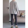 imageMinibee Womens Corduroy Jacket Long Sleeve Shacket Button Down Shirts Casual Coats Tops with Side PocketsGray